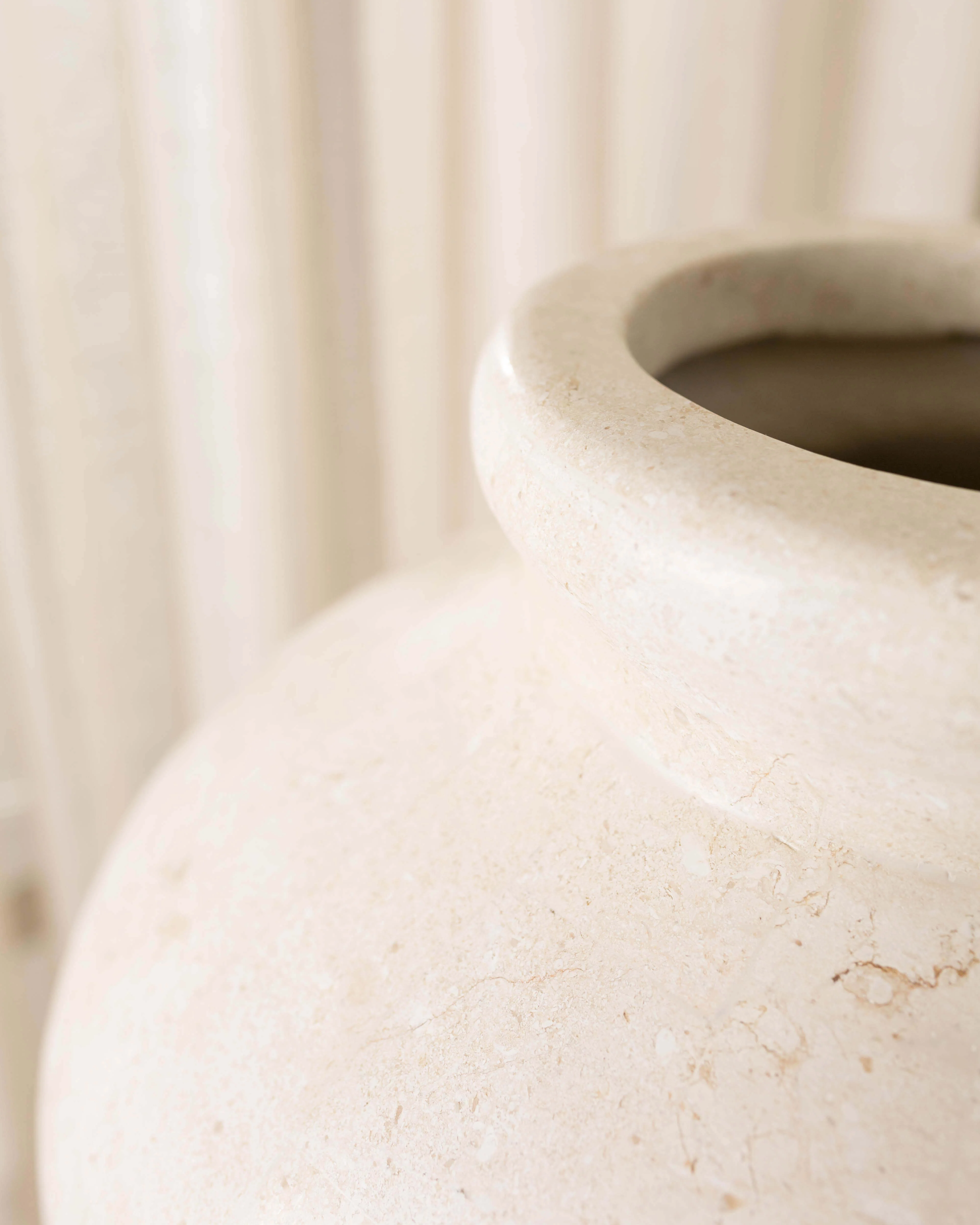 Laguna Vase | Natural White Stone Large - Image 5