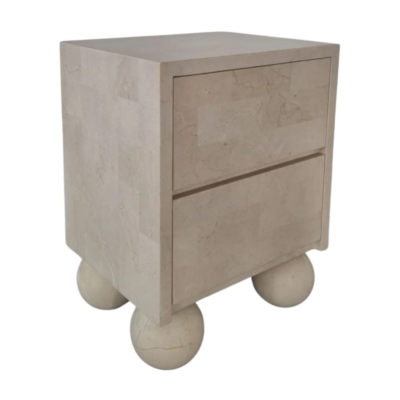 Miro Bedside Table | Spanish Beige Marble - Image 6