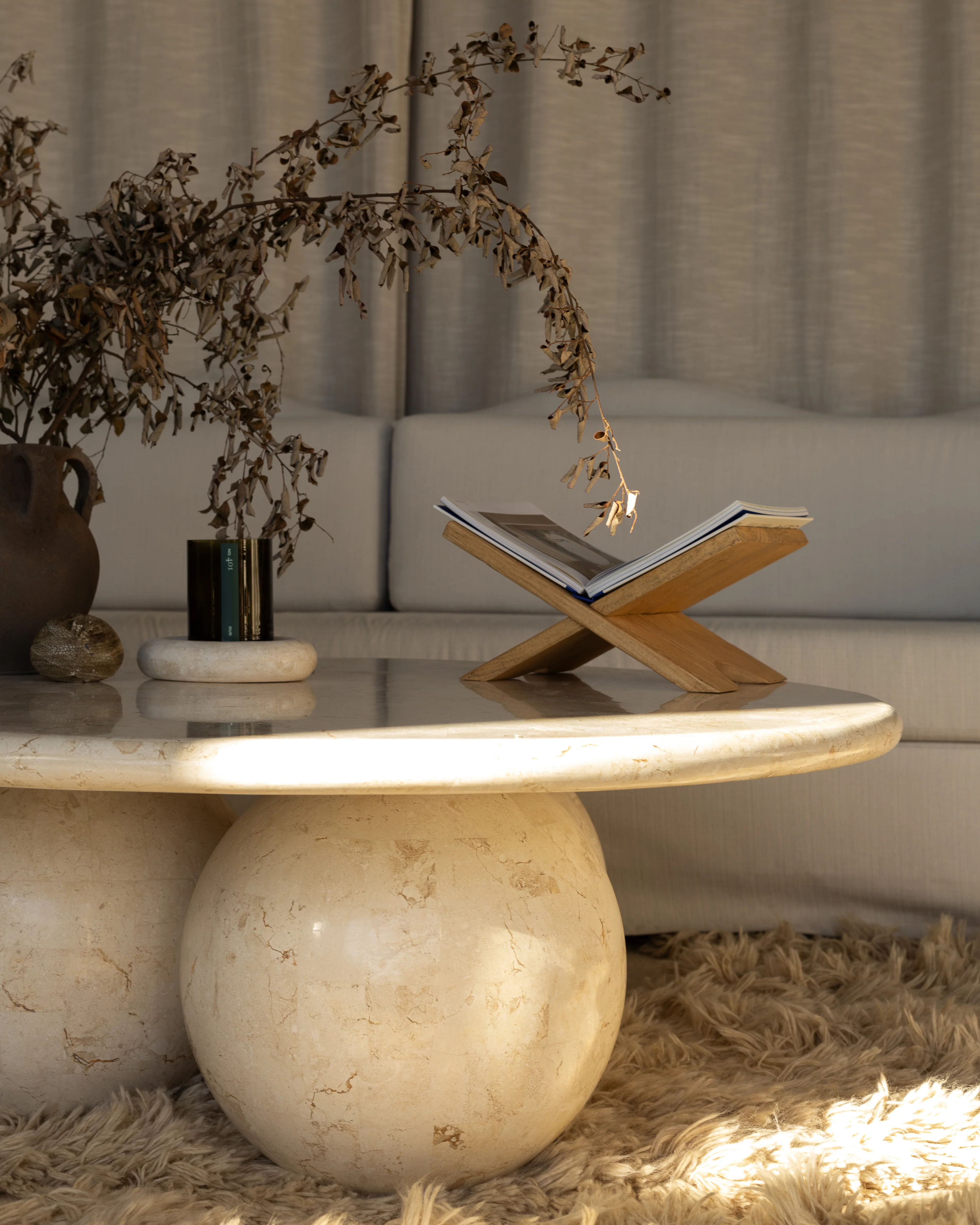 Miro Coffee Table | Natural White Stone - Image 3