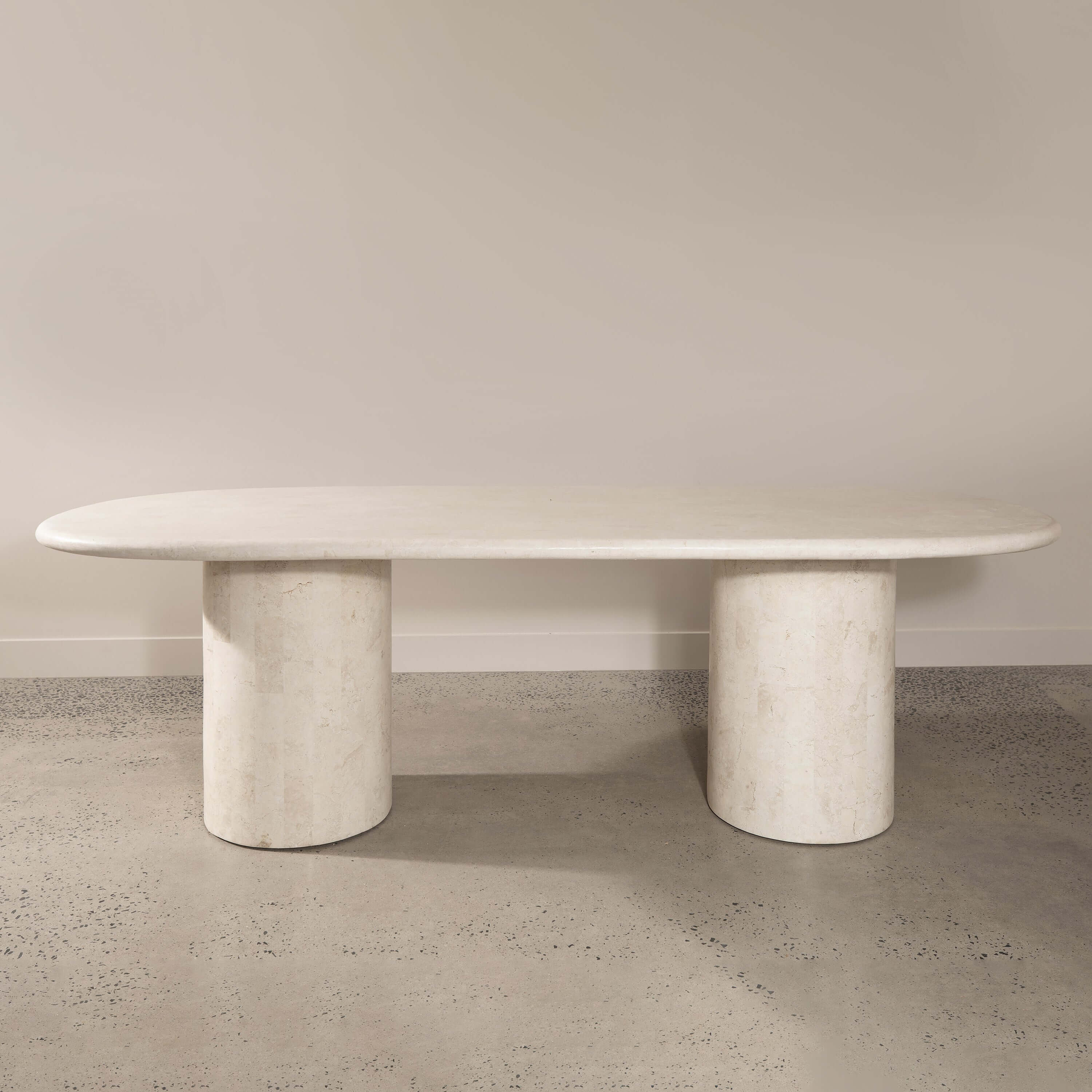 Paradis Oval Dining Table | 240cm | Spanish Beige Marble - Image 8