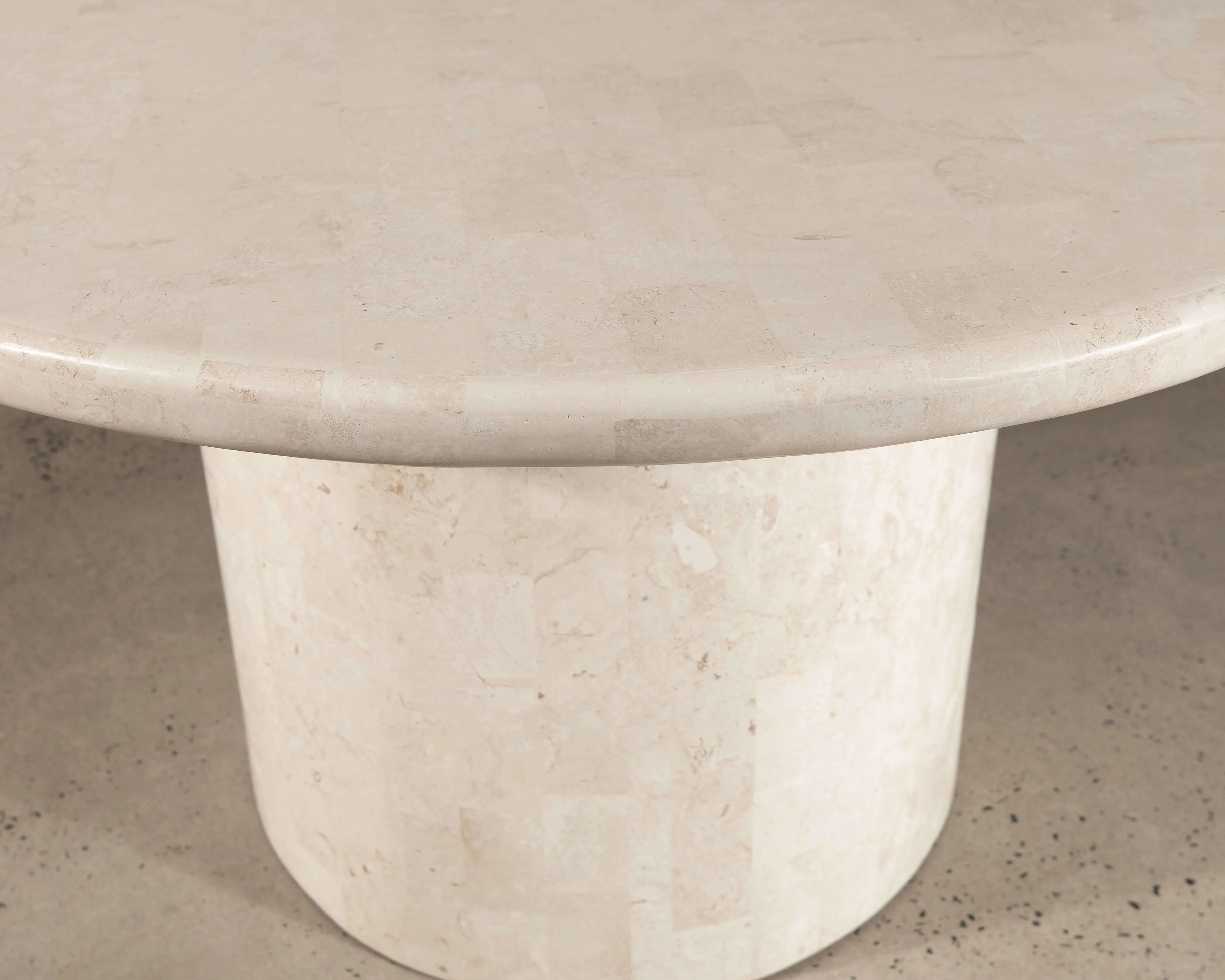 Paradis Round Dining Table | 130cm | Spanish Beige Marble - Image 6