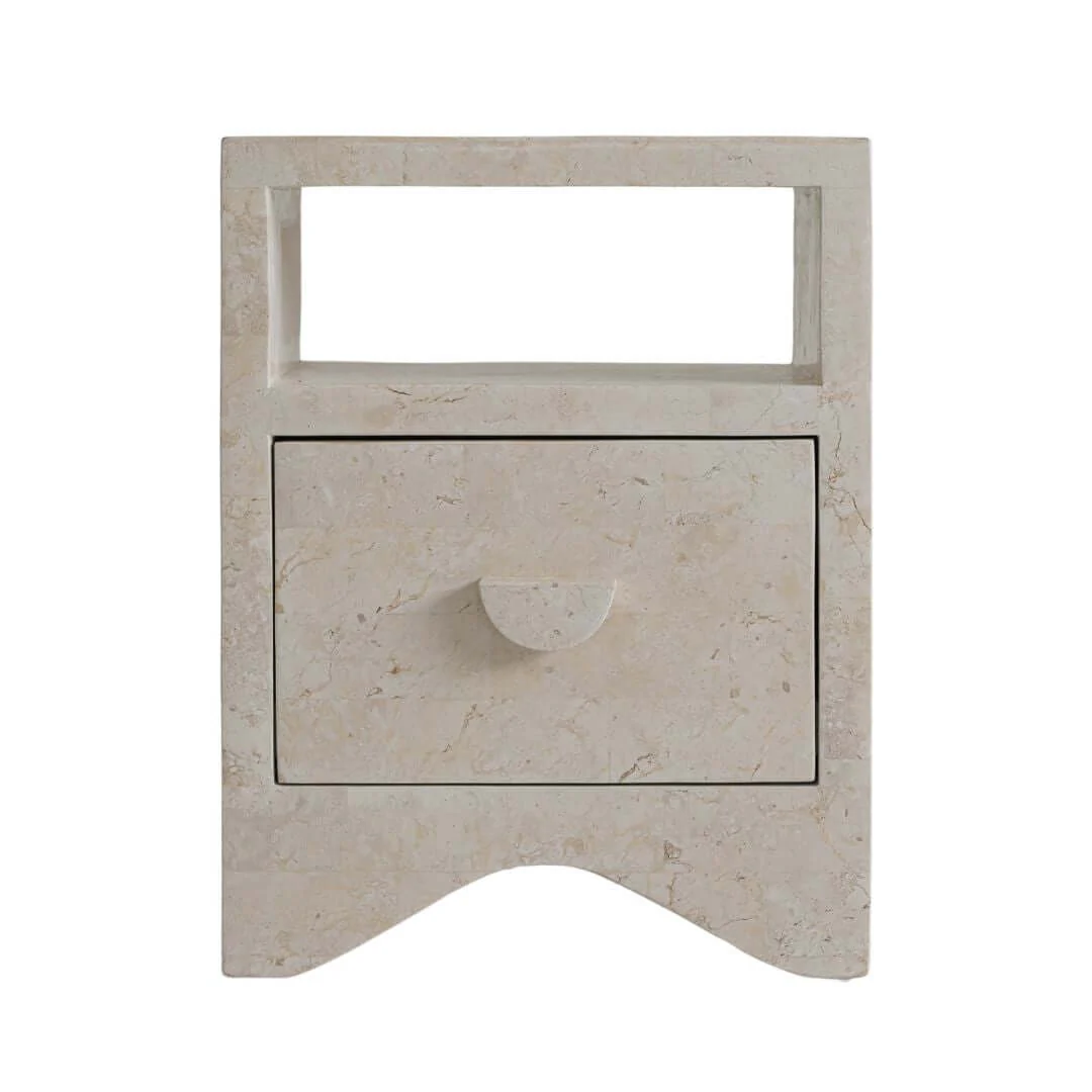 Sable Side Table | Natural White Stone - Image 5