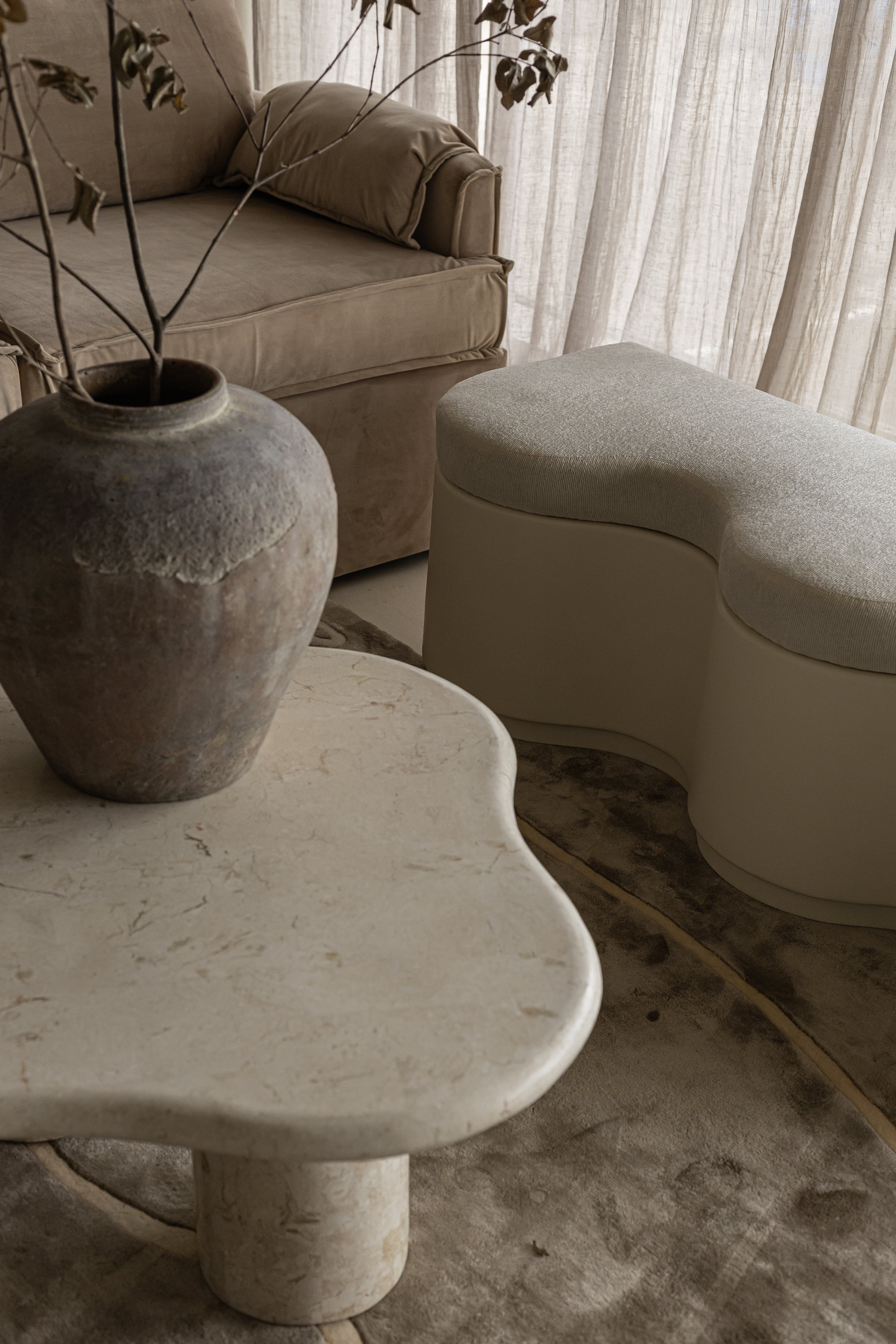 Triana Bench | Cream - Image 3