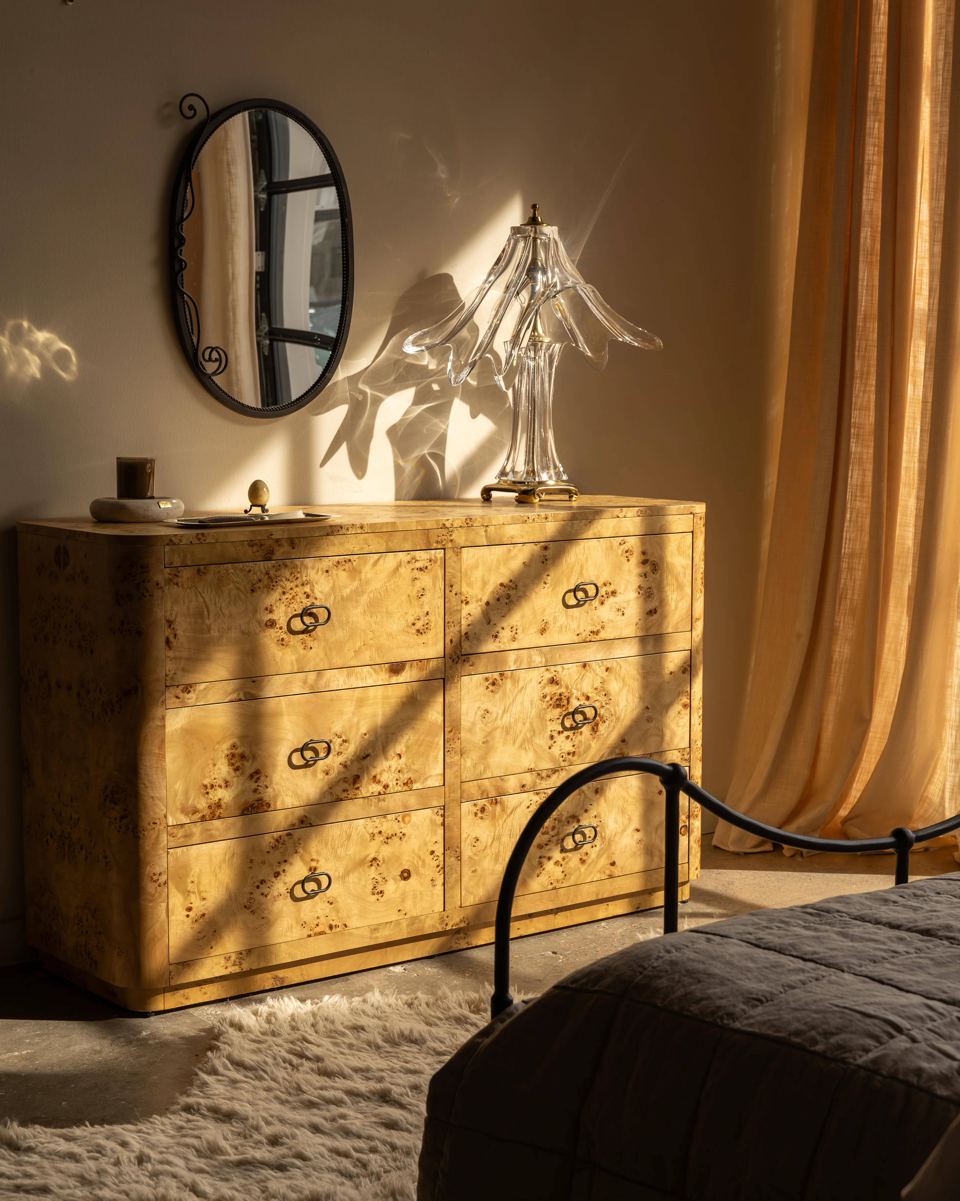 Zephyr Chest of Drawers | Honey Burl - Image 9